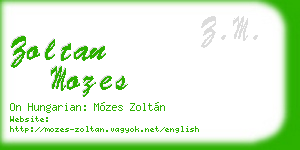 zoltan mozes business card
