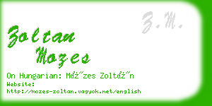 zoltan mozes business card